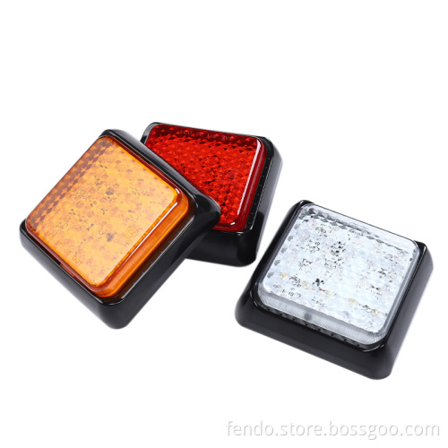 12V/24V Waterproof Truck Light - Amber Yellow White LED Rear Taillights